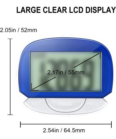 MOLIONS 3D Pedometer for Walking  Multi-Function Step Tracker with Belt Clip  Accurate Step Counter with Large Display for Men Women Kids and Elder - Blue - Buy Online on GoSupps.com