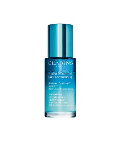 Clarins NEW Hydra-Essentiel Bi-Phase Face Serum | Intense Hydrating Serum| 60 Seconds to Plumper Skin* | 24H Hydration* | Double Dose Of Hyaluronic Acid | Lightweight | All Skin Types | 1 Fl Ounce