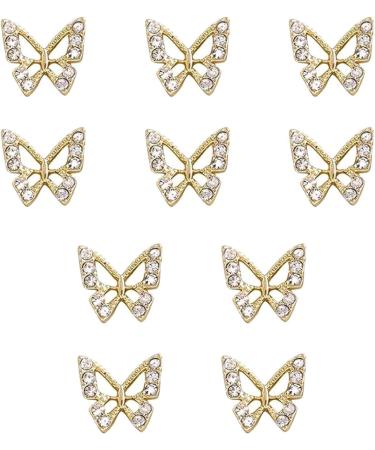 3D Nail Charm - Butterflies Shiny Supplies Char Manicure Jewelry Decorations For Crafts Decorations Clothes Shoes Gold - Buy Online on GoSupps.com