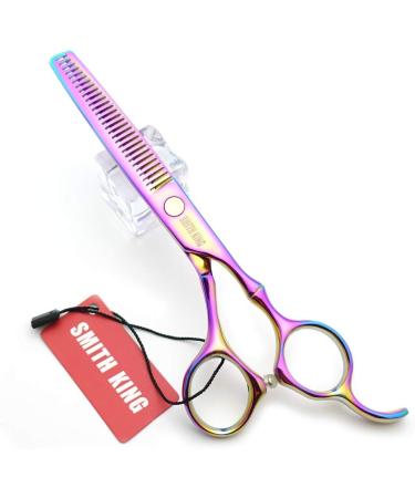 6.0 inch hair scissors set hair cutting scissors & thinning scissors with razor&comb in 1 set (Rainbow) - Buy Online on GoSupps.com