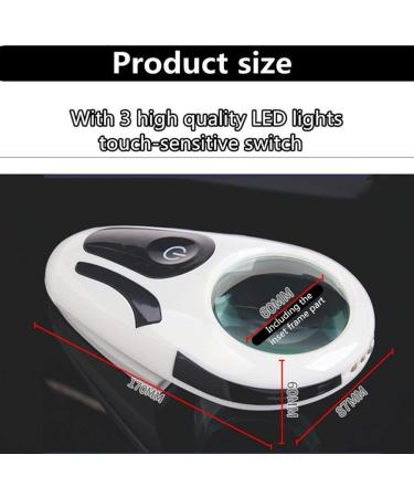 Magnifying Glass Handheld 5X Magnification with 3 LED Lights Portable HD Large Lens for The Elderly and Students Reading to Observe Tiny Creatures Made in China - Buy Online on GoSupps.com