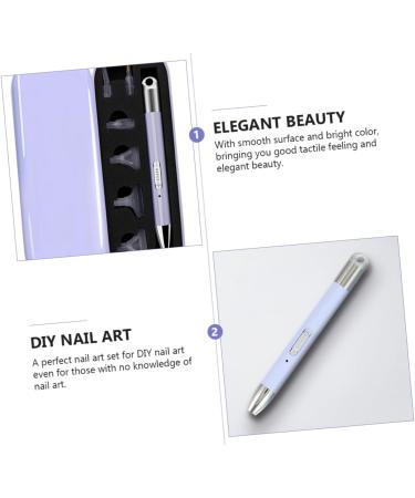Housoutil 1 Box Nail Art Glow Drill Pen Manicure Art Pen Nail Extension Gel Nail Art Pencil Crystal Diamond Embroidery Pen Nail Beauty Supplies Electric Plastic Cross Stitch Stickers Purple 12.5x1.5cm Purple - Buy Online on GoSupps.com