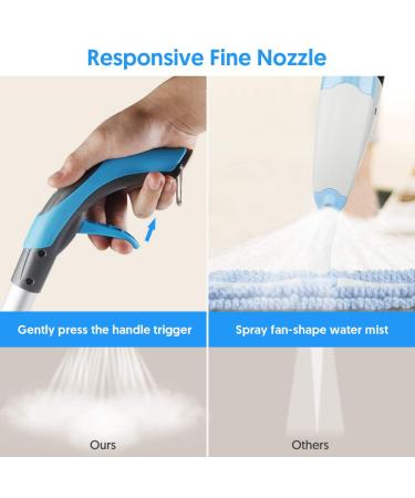 Microfiber Spray Mop for Floor Cleaning - TINA&TONY Hardwood Floor Mop with 3 Reusable Pads & 635ML Bottle - Kitchen Dust Mop for Hardwood Laminate Tile Floors - Blue - Buy Online on GoSupps.com