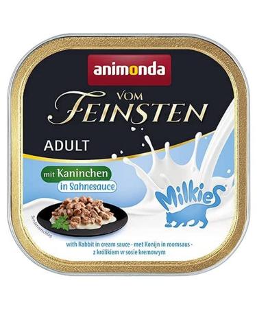 animonda Vom Feinsten Milkies Adult cat food wet food for adult cats with rabbit in cream sauce 32 x 100 g