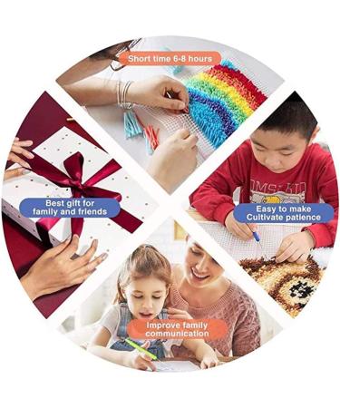 Floral Butterfly Latch Hook Rug Kit - 20.4X20.4 in | MeetBSelf - Buy Online on GoSupps.com