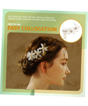 MAGICLULU Flower Comb Bridal Hair Accessory Wedding Hair Comb Combs Tiara Wedding Hair Accessories Wedding Bridal Hair Comb Crystal Hair Comb Crystal Bridal Hair Comb The Flowers Headgear - Buy Online on GoSupps.com