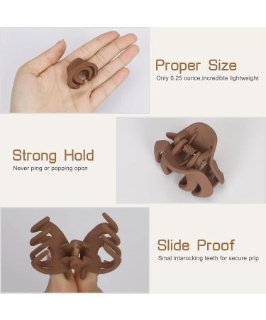 Unaone 12 Pack Small Octopus Hair Clips - 1.5 Inches Mini Matte Hair Claw Clips for Women & Girls - No-Slip Styling Accessories in Multi-colored - Thin Hair Friendly - Buy Online on GoSupps.com