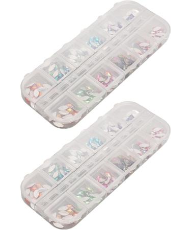 Flat Nail Stickers With Diamonds 2 Boxes Nail Rhinestones Flat Back Assorted Bright Colors Sparkling Widely Used Nail Art Stones for Manicure DIY Makeup - Buy Online on GoSupps.com