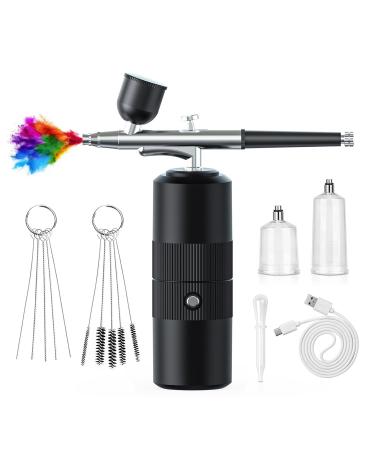 meiyan 1 Set Black Plastic Oxygen Injector Protable Airbrush for Nails Art Paint Air Compressor Nano Fog Mist Manicure DIY Cake Sprayer