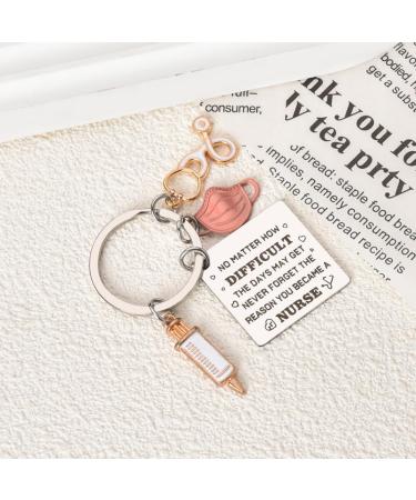 Guqqeuc Nurse Graduation Gifts - Stethoscope Syringe Keychain for Nurse Appreciation | Inspirational Gifts for Nursing Students & Practitioners - Buy Online on GoSupps.com