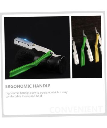 Beavorty Manual Razor Haircut Blades - Professional Home Hairdresser Razor Rustproof Metal Frame Single-Way Shaving Tool - Buy Online on GoSupps.com