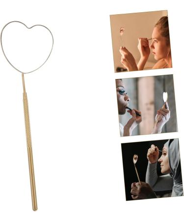 Beatifufu Grafting Eyelash Mirror Lash Inspection Mirror Handheld Mirrors Mirror Tool Handheld Lash Mirror Handheld Eyelashes Mirrors Glass Mirror Makeup Tools Stainless Steel Heart-Shaped - Buy Online on GoSupps.com