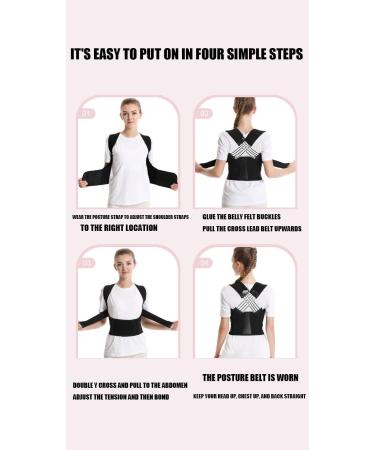 Adjustable Gerrit Hanna Wort Pro Back Support Belt | Posture Corrector & Straightener | Camelback Correction Belt in XXL Black - Buy Online on GoSupps.com