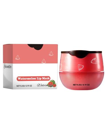 Watermelon Lip Masque Tinted Moisturizing Balm - Tinted Lip Balm Watermelon Lip Masque Overnight Lip Balm for Dry Chapped Peeling Cracked Lips