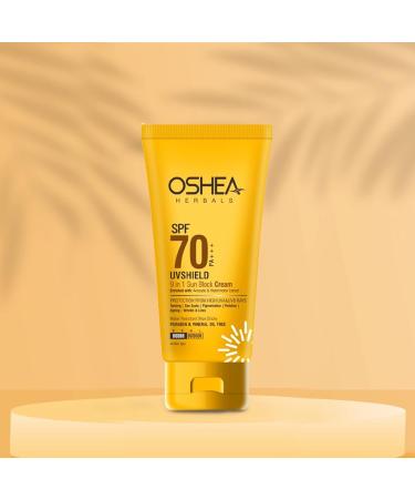 Herbals UVShield Sunscreen SPF 70 PA++ | Non-Sticky Water-Resistant UVA & UVB Protection | For All Skin Types | Watermelon & Avocado Extract - 60g - Buy Online on GoSupps.com