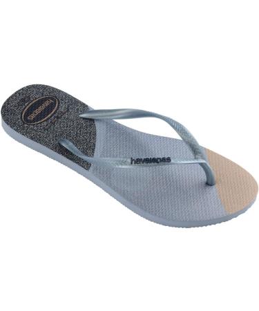 Havaianas Slim Palette Glow Flip Flops for Women - Ashley Blue EU 35/36 | Stylish & Comfortable Summer Footwear - Buy Online on GoSupps.com