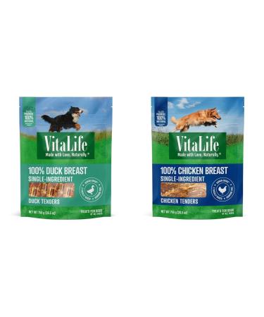 VitaLife 750 g Duck Tenders and Chicken Tenders | All Natural Dog Treats