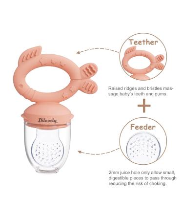 Dilovely Baby Fruit Feeder: Silicone Teething Pacifier with 3 Sizes Pouches - BPA Free Mesh Feeder for Infants (2 Pack) - Buy Online on GoSupps.com