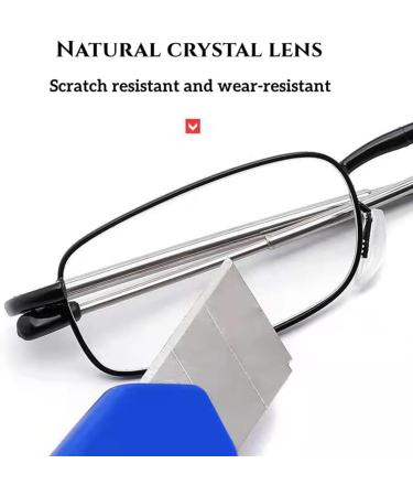 ZUKKY Retro Faltbare Lesebrille | Tragbare Kristalllinse fr Mnner & Frauen | Kompaktes Gehuse & Verstellbarer Bgel AM29 - Buy Online on GoSupps.com