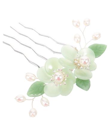 minkissy Antique Hair Clasp Bridesmaids Hair Headdress Bridal Side Hair Comb Hair Side Combs Alloy Hair Comb Hair Comb Clip U Shape Hair Fork Vintage Headband Glass Pin Small and Fresh Miss