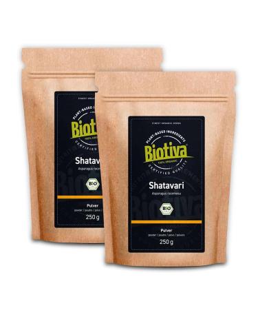 Shatavari powder Bio 500G (2x250g) - Indian asparagus - Asparagus Racemosu - Ayurveda - filled and certified in Germany - Biotiva