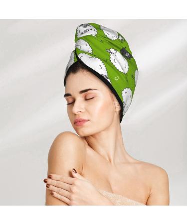 Funny Sheep Yoga Microfiber Hair Towel - Soft Super Absorbent Wrap for Women - Quick Dry Coral Velvet for All Hair Types - Buy Online on GoSupps.com