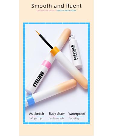 Color Eyeliner - Soft tip waterproof and quick drying 12 colors long lasting Makeup lasts forever! (12) - Buy Online on GoSupps.com