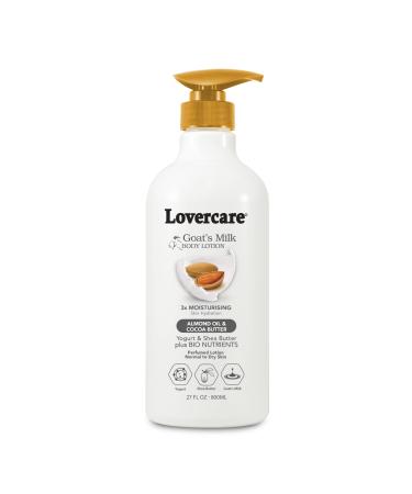 Lovercare Goat Milk Body Lotion for Dry Skin Almond Oil & Cocoa Butter 27.05oz (800ml) - Single