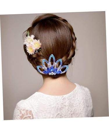 Ipetboom 1pc Wedding Hair Comb Wedding Headpiece Colorful Hair Comb Blue Hair Comb Tiara Hair Accessories for Kids Princess Hair Comb Bridal Hair Comb Wedding Insert Comb Rhinestones Miss - Buy Online on GoSupps.com