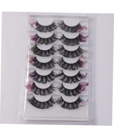 7 Pairs false eyelashes curl lash extensions lash clusters cosplay lashes makeup eyelashes colored lashes fake lashes false lash extensions extend artificial fiber fluffy - Buy Online on GoSupps.com