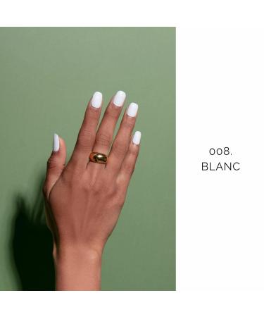 Buy Nailog Halfway Hardened Gel Nail Wraps - 20pcs Long-Lasting Nail Polish Strips & Stickers | Salon Quality Nail Art Kit with Shiny Gel Finish - Blanc - Buy Online on GoSupps.com