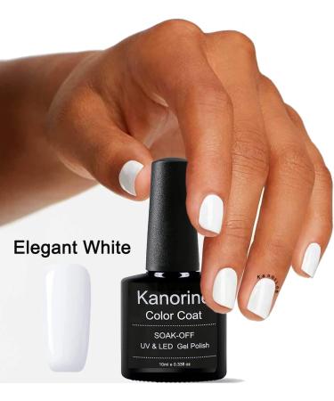 KANORINE White Gel Nail Polish - Soak-Off UV/LED French Manicure Gel Varnish 10ml - Buy Online on GoSupps.com
