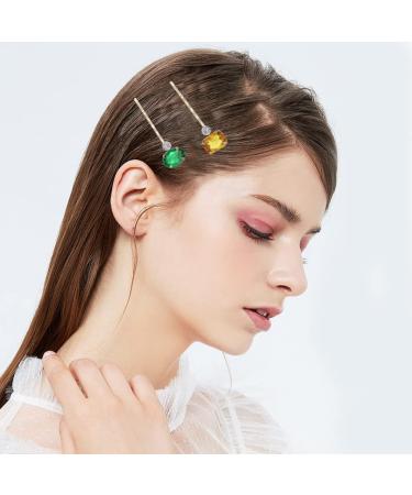 12 PCS Retro Crystal Hair Pins - Vintage Decorative Bobby Pins for Women and Girls - Buy Online on GoSupps.com