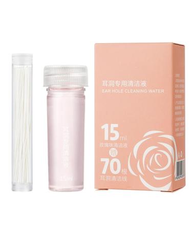 Cleaning set for ear piercings oorgatreiniger 70 pieces solution 15 ml for removing ear holes verzorging thuis unisex draagbaar