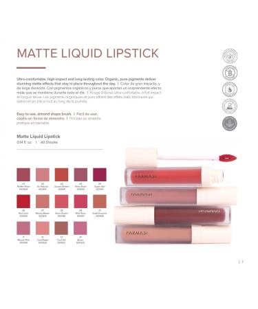 FARMASi Brave Matte Liquid Lipstick | Long-Lasting Ultra-Comfortable Organic High-Impact Color | 0.14 fl. oz | International Shipping Available - Buy Online on GoSupps.com