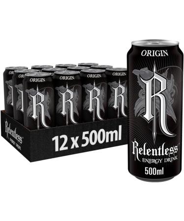 Relentless Origin Energy Drink - 500ml (Pack of 12) | Boost Your Energy Levels | Unique Formula | Perfect for Various Occasions - Buy Online on GoSupps.com