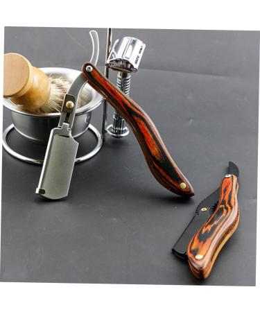 FRCOLOR Men's Bamboo Folding Razor Holder - Metal Handle Portable & Stylish Shaving Solution - 16x3.5cm - Buy Online on GoSupps.com