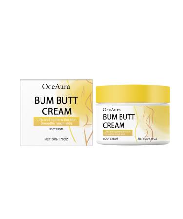 Bum Butt Cream with Glycerin Collagen and Retinol Firming and Lifting Body Moisturizer for Cellulite Reduction 1.76oz/50g