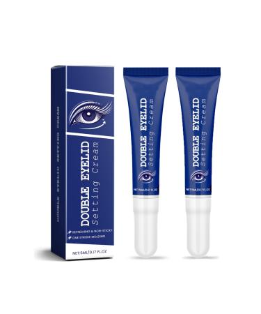 Lot de 2 cr mes double eyelid longue dur e imperm ables s chage rapide non collantes pour des paupi res l'aspect naturel douces faciles appliquer et enlever 2 pi ces.