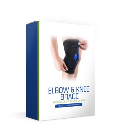Knee Support Brace with Ice Gel Pack for Hot/Cold Therapy - ACL Meniscus Tear Relief | Flexible, Reusable, Multi-Purpose Wrap - Buy Online on GoSupps.com