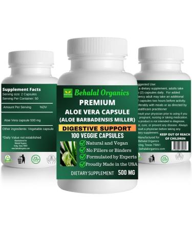 Behalal Organics Aloe Vera Quick Release Capsules - Buy Online on GoSupps.com