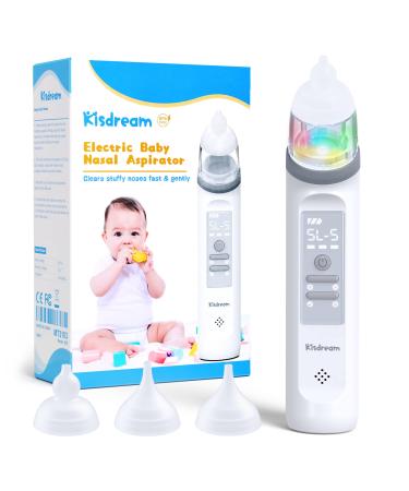 Nasal Aspirator Baby Nose Sucker: Electric Snot Suction Booger Mucus Nasal Cleaner Toddler Kid Infant Snot Picker Machine Remover Battery Automatic Newborn Electronic Extractor Nose Aspiration Vacuum