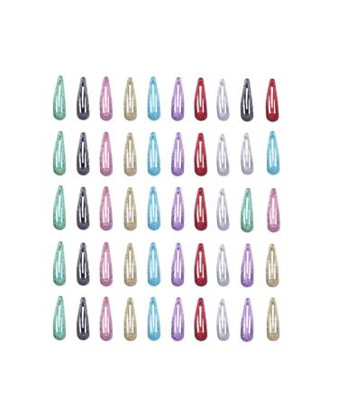 Frcolor 50 Pieces Glitter Snap Hair Clips for Girls & Toddlers - Mixed Colors | High-Quality International Shipping - Buy Online on GoSupps.com