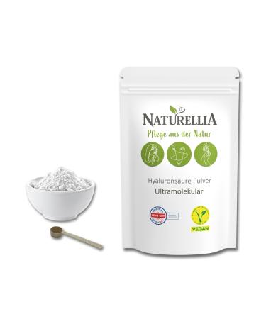 Naturellia hyaluronic acid pure 20g vegan Hyaluron powder ultramolecular for the production of DIY Hyaluron Serum Pure Hyaluronic Acid Powder Made in Germany