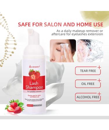 Lunamoon Eyelash Shampoo | Gentle Foam Cleanser for Eyelash Extensions | 60ml | Remove Oil & Makeup | Includes Cleaning Brush - Buy Online on GoSupps.com