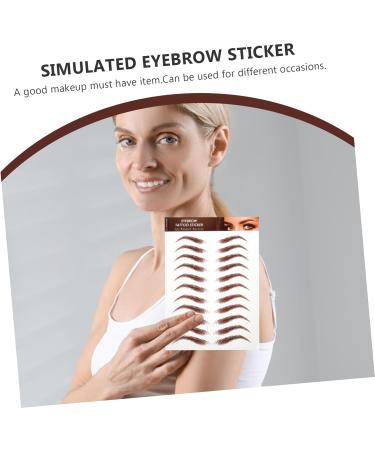 TOVINANNA 10 Sheets Eyebrow Stickers Simulation Eyebrow Fake Eyebrows Eyebrow Sticker for Eyebrows Waterproof 1 count (Pack of 1) Brownx2pcs - Buy Online on GoSupps.com