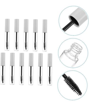Healeved 11pcs Eyelash Tube Clear Eyelash Wand Tube Mini Mascara Tubes Empty Mascara Packaging Plastic White - Buy Online on GoSupps.com
