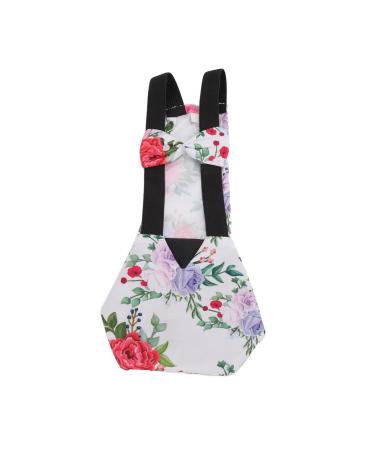 Pet Chicken Diapers Duck Diapers Waterproof Cloth Fabric Loose Tight Straps Design Goose High Quality for Pets(Peony m)