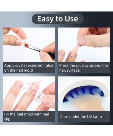 Sanie 10 Pcs Nail Tips Clip for Quick Building Gel Nail Forms - Clear UV LED Builder Clamps for DIY Manicure Nail Art - Buy Online on GoSupps.com