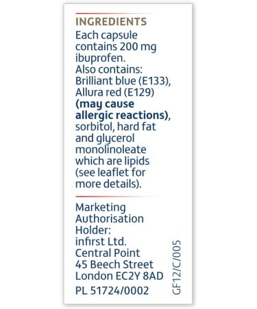 Flarin 200mg Soft Capsules for Joint & Muscular Pain Relief - Lipid Ibuprofen Formula - 16 Capsules - Buy Online on GoSupps.com